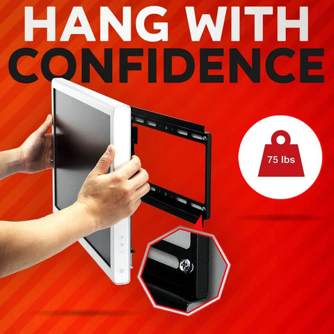 Hanging a screen using 120 pcs #8 self drilling drywall anchors and screws kit with #8 x 1-1/4 inch hardware for 75 lb hold.