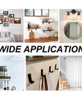 Collage showing wide applications of 3 Sizes Self Drilling Drywall Anchors, 310PCS Nylon Plastic Wall Anchors and Screws for Drywall.