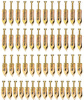 100 pcs self drilling drywall anchors and screws kit with 4 size metal expansion anchors made from zinc plated manganese steel arranged in rows