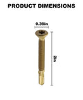 Reamer Tek Self Drilling Screws For Wood To Metal With Torx T30 Star Head Two And Three Quarter Inch Long 0.24 Inch Shank Ideal For Flatbeds And Trailers 100 Pieces, dimensions and close-up view