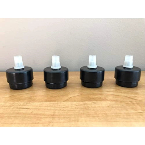 Wonder Level Self Leveling Table Glides Four Pack Black For No Wobble Tables And Furniture With Adjustable One Quarter Inch Compression