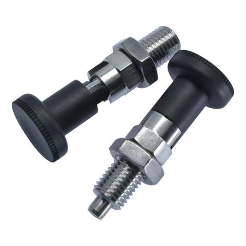Self Locking Indexing Pin And Spring Plunger Stainless Steel M16 Threaded Lock Pin Bolt With Rustproof Durable Construction For Quick Adjustments And Secure Hold In Machining And Workholding By Menolana