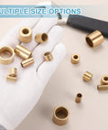Multiple size options of self-lubricating brass sleeve bearings with 12mm bore, 16mm OD, ideal for machinery and electronics.