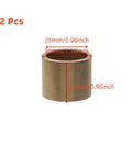 2 Pcs Self Lubricating High Wear Resistant Brass Copper Bushing Sleeve Bearing Straight Cylinder
