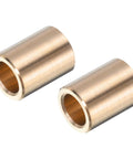 Two Pack Self Lubricating Brass Sleeve Bearings With One Quarter Inch Bore Three Eighth Inch OD And One Half Inch Length side view