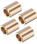 Set Of Four Self Lubricating Brass Sleeve Bearings With 1/4 Inch Bore 3/8 Inch Outside Diameter And 1/2 Inch Length For Linear Motion Reducing Friction Plain Bearings