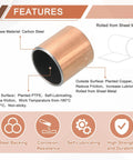 Features of Two Pieces Sleeve Bearing 0.875 Inch Bore 1 Inch Outer Diameter 1 Inch Length Self Lubricating Oilless Bushings, close-up