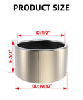 Self Lubricating Sleeve Bearing For Precision Shaft Sliding Movement One Half Inch Bore Outer Diameter Approximately 0.59375 Inch