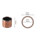 10 Pcs 1010 Sleeve Bearings Self Lubricating Wrapped Oilless Plain Bearings 10mm Bore 12mm Outside Diameter 10mm Length