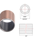 Self Lubricating Sleeve Bearing With 5/8 Inch Bore, 23/32 Inch Outer Diameter, 3/4 Inch Length, bronze composite coating