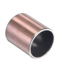 Close-up of Sleeve Bearing 3/4 Inch Bore 7/8 Inch OD 1 Inch Length Self Lubricating Oilless Wrapped Bushings, bronze exterior, side view