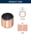 Self Lubricating Sleeve Bearing Five Eighth Inch Bore Three Quarter Inch Outer Diameter Three Quarter Inch Length Oilless Bronze Coated Carbon Steel Plain Bearings Two Pack High Strength Durable Compact Bearing Solution diagram