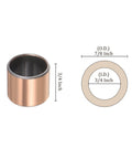 4 Pack Self Lubricating Sleeve Bearings Three Quarters Inch Bore Seven Eighths Inch Outer Diameter And Three Quarters Inch Length Oilless Bushings diagram
