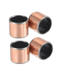 Self Lubricating Sleeve Bearing Three Quarter Inch Bore Seven Eighths Inch Outer Diameter Three Quarter Inch Length Four Pack Wrapped Oilless Bushings Bronze Sintered Composite Coated Carbon Steel Base