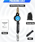 11 Foot Web Self Retracting Lifeline With No Tangle Lightweight Housing SRL External Shock Absorber and accessories