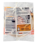Back view of Frost King packaging for Self-Stick Rubber Foam Weatherseal, 3/8"W, 3/16"T, Black|Blacks with installation instructions.
