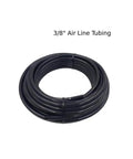 Coiled black 3/8 inch air line tubing from PartLogix Three Way Push Pull Manual Tailgate Dump Air Valve Kit for Semi Trailer Axle.