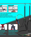 15 Ft Semi Truck Air Line Kit with Gladhands and Holder Featuring Tender Spring Kits, 7 Way Trailer Cord, and Teflon Tape