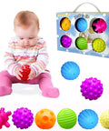 Baby with Sensory Balls for Baby Sensory Baby Toys 6 to 12 Months for Toddlers 1-3, textured and colorful soft ball gift set, Montessori-inspired.