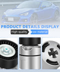 Beefed Up Serpentine Belt Tensioner Assembly With Pulley Replacement For Forester Impreza BRZ Outback Crosstrek WRX XV Crosstrek And Legacy Models From 2011 Through 2019 OEM 39359, showing details of pulley and tensioner components.