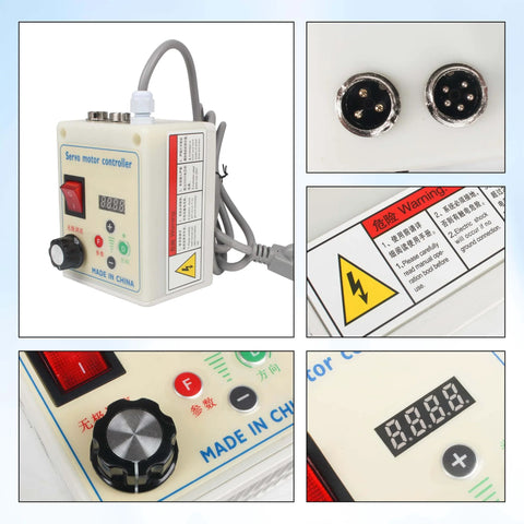 750W Permanent Magnet Brushless Servo Motor Max Speed 6500rpm/min with Servo Motor Speed Controller for Woodworking Machine
