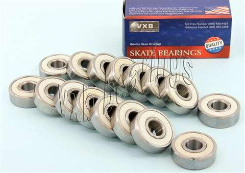 Set of 16 inline Skates Sealed Smooth Ceramic Hybrid Bearing - VXB Ball Bearings