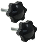 Set Of 2 M8 X 40mm Star Hand Knobs Plastic Hex Shaped Clamping Knobs For Tightening Screws Easy Adjustment