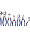 7-Piece Pliers Set With Groove Joint, Long Nose, Slip Joint, Linesman And Diagonal Pliers For DIY And Home Use, front view
