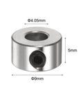 10pcs Set Screw Collars 4.05mm Bore Shaft Collars, 9mm OD, 5mm Width, Landing Gear Stopper Wheel Collar side view