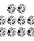 10pcs Set Screw Collars 5.05mm Bore Shaft Collars, 10mm OD, nickel-plated, with set screws for precise gear positioning