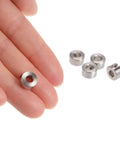 10pcs Set Screw Collars 4.05mm Bore Shaft Collars, 9mm OD, 5mm Width, Landing Gear Stopper Wheel Collar in hand close-up