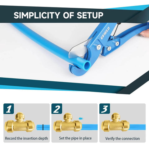 Pack Of 2 Push Fit Tee Brass Fittings Three Quarter Inch By Three Quarter Inch By One Half Inch For PEX Copper And CPVC Pipe Tubing With Disconnect Clip No Soldering Quick Install Leak Proof Lead Free CUPC Certified ANSI NSF 61 installation steps