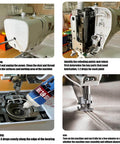 Sewing Machine Oil And High Temperature Lubricant For Precision Machines applied on sewing machine parts, demonstrating usage instructions.