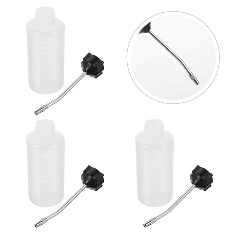 Three Piece Sewing Machine Oil Can Set With Iron Spout And Cap For Precise Lubrication on white background