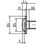 SFB-M4-12-EL NBK Electroless Nickel plating Socket Button Head Cap Screws with Flange Made in Japan Pack of 20 - VXB Ball Bearings