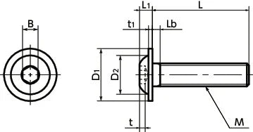 SFB-M4-16-EL NBK Electroless Nickel plating Socket Button Head Cap Screws with Flange Made in Japan Pack of 20 - VXB Ball Bearings