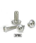 ✝️ SFBS-M6-16 NBK Socket Button Head Cap Screws - Flange 20-Pack - Made in Japan, shown in various angles on a white background