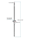 SFU1204 Ball Screw Assembly 12mm Diameter 4mm Lead 550mm Length with Ball Nut Anti Backlash Kit shown in measurement view