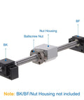 SFU1204 Ball Screw Kit 200mm with Anti Backlash Ball Nut, Standard End Machining for BK BF12, 12mm Diameter, 4mm Lead