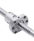 Close-up of 600mm SFU1204 ball screw from Complete 600mm HGR15 Linear Rail Kit with end machined screw nut BK10 deflector.