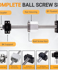 SFU1605 450mm Ball Screw Kit With Nut Housing Bracket And End Supports BK BF10 For CNC Milling Machines