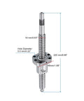 SFU1605 Ball Screw 16mm Diameter, 5mm Lead, 220mm Length With Ball Screw Nut Anti Backlash Kit For BK BF12 CNC Machines
