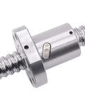 250mm SFU1605 Ball Screw CNC Assembly with metal nut, showing 16mm diameter and 5mm pitch for precise CNC machining and industrial use