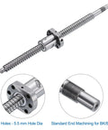 SFU1605 Ball Screw Assembly 16mm Diameter Lead 5mm 700mm Length With Anti Backlash Nut for BK BF12 CNC Machines