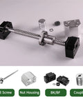 SFU1605 Ball Screw Kit 550mm For CNC Machines 16mm Diameter Lead 5mm Includes Ball Screws BK And BF End Supports Ball Nut Housing