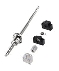 SFU1605 Ball Screw Kit 550mm for CNC machines with ball screws, end supports, ball nut housing, shaft coupler shown separately