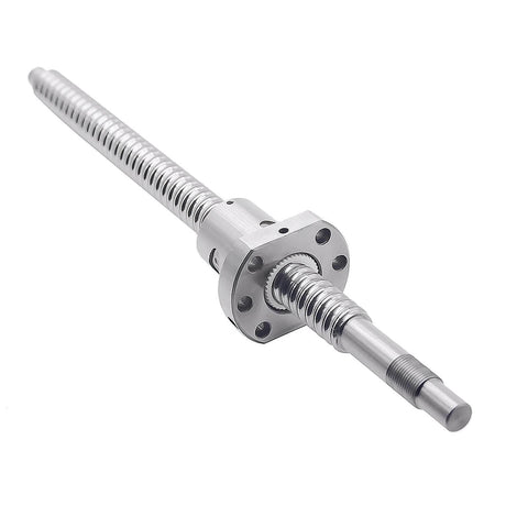 SFU1605 450mm Ball Screw Set with RM1605 Metal Nut and 16mm Diameter showcased on white background