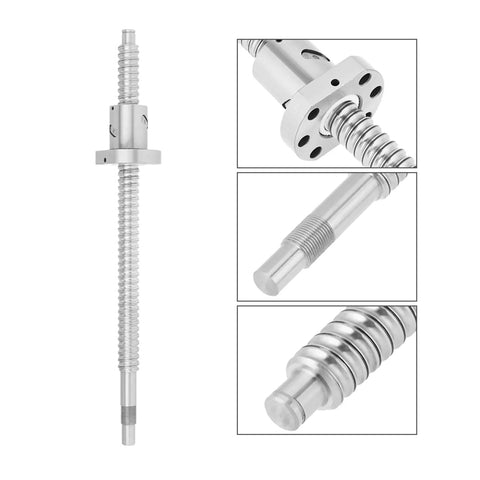 SFU1605 Ball Screw With No Side End Supports, 300mm Rolled Ballscrew With Ball Nut, High Precision Linear Drive for CNC Machines