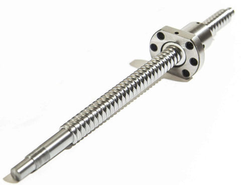 SFU2505 CNC Ball Screw Assembly with Nut, End Machined, 25mm Diameter, 5mm Lead, 500mm Length, GCr15 Steel C7 Rolled Thread