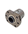 SFU2510 Right-Hand Ball Screw Nut, 10mm lead, bearing steel, 4-ball circuit design, CNC axis motion, close-up view